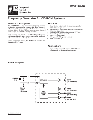 ICS9120M-48 Datasheet PDF Integrated Circuit Systems