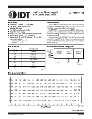 IDT7MMV4101 Datasheet PDF Integrated Device Technology