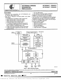 IDT79R305240J Datasheet PDF Integrated Device Technology
