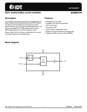 ICS662M-03 Datasheet PDF Integrated Device Technology