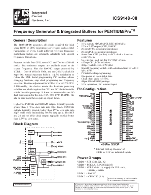 ICS9148-08 Datasheet PDF Integrated Device Technology
