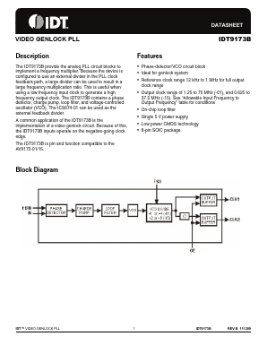 9173B-01CS08LF Datasheet PDF Integrated Device Technology
