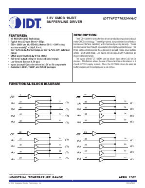 IDT74FCT163244CPA Datasheet PDF Integrated Device Technology