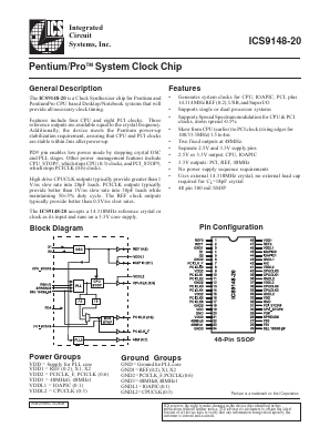 ICS9148F-20 Datasheet PDF Integrated Device Technology