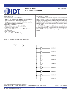 IDT2309NZ Datasheet PDF Integrated Device Technology