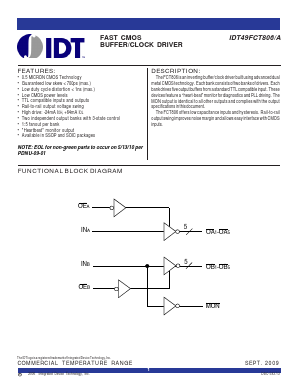 IDT49FCT806/A Datasheet PDF Integrated Device Technology