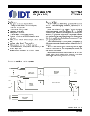 6116LA120 Datasheet PDF Integrated Device Technology