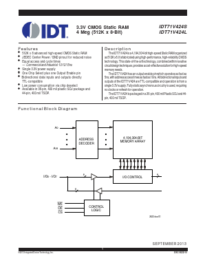 IDT71V424L Datasheet PDF Integrated Device Technology