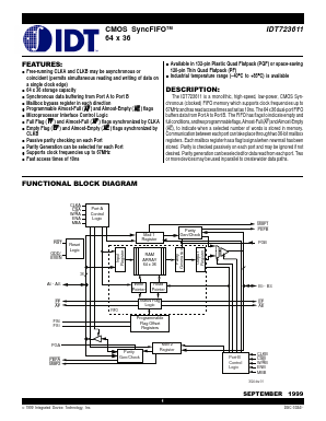 IDT723611 Datasheet PDF Integrated Device Technology