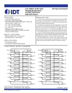IDT74ALVCH162245 Datasheet PDF Integrated Device Technology