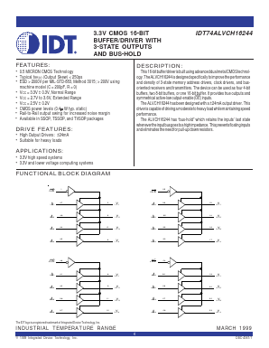 IDT74ALVCH16244PV Datasheet PDF Integrated Device Technology