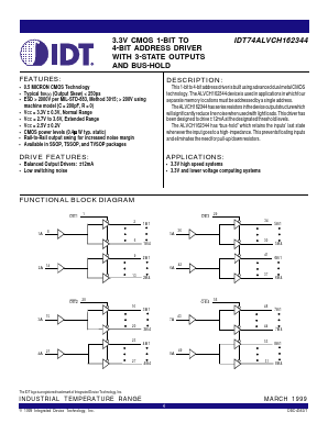 IDT74ALVCH162344 Datasheet PDF Integrated Device Technology