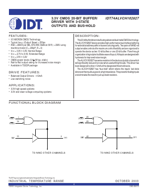 IDT74ALVCH162827 Datasheet PDF Integrated Device Technology