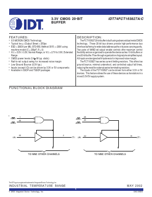 IDT74FCT163827A Datasheet PDF Integrated Device Technology