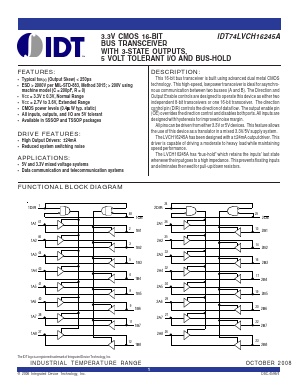 IDT74LVCH16245A Datasheet PDF Integrated Device Technology