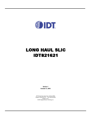 IDT821621J Datasheet PDF Integrated Device Technology