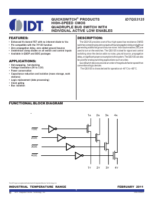 IDTQS3125S1G Datasheet PDF Integrated Device Technology