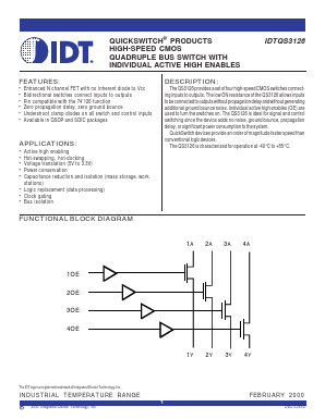 IDTQS3126Q Datasheet PDF Integrated Device Technology