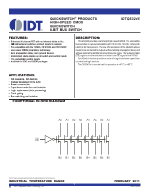 IDTQS3245 Datasheet PDF Integrated Device Technology