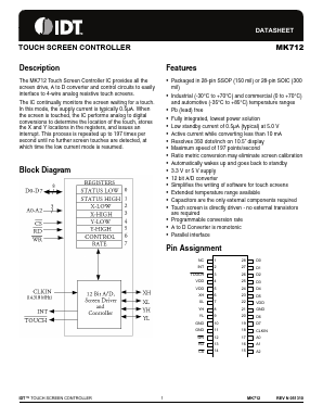MK712SLFTR Datasheet PDF Integrated Device Technology
