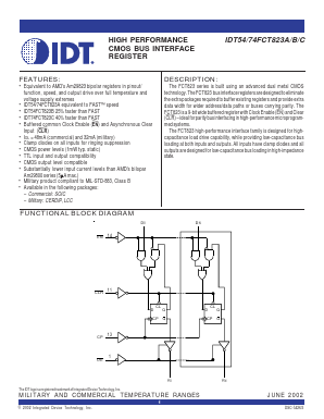 IDT54FCT823AD Datasheet PDF Integrated Device Technology