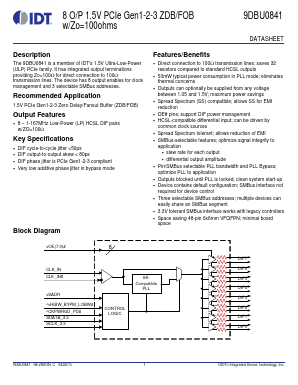 9DBU0841AKLF Datasheet PDF Integrated Device Technology
