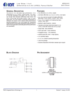 8533AG-01LFT Datasheet PDF Integrated Device Technology