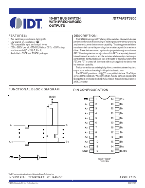 74FST6800PGG Datasheet PDF Integrated Device Technology