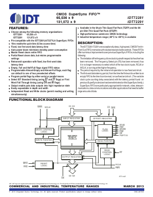 72281L10TFG8 Datasheet PDF Integrated Device Technology