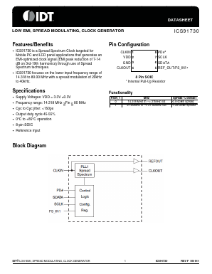 91730AMLFT Datasheet PDF Integrated Device Technology