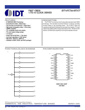 IDT74FCT807BTSO Datasheet PDF Integrated Device Technology