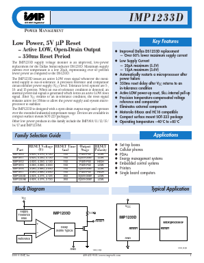 IMP1233DZ-15/T Datasheet PDF IMP, Inc