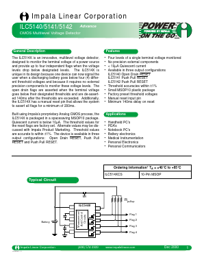 ILC514XCS Datasheet PDF Impala Linear Corporation