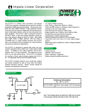 ILC7071AIM5-47 Datasheet PDF Impala Linear Corporation