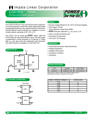 ILC811M Datasheet PDF Impala Linear Corporation