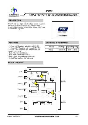 IP1532 Datasheet PDF Interpion semiconductor