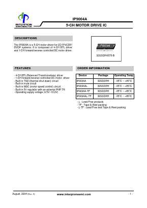 IP9004AL-TF Datasheet PDF Interpion semiconductor