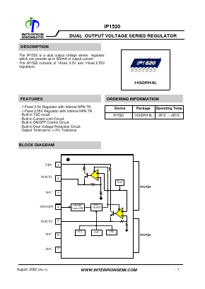 IP1520 Datasheet PDF Interpion semiconductor