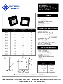 DC1518 Datasheet PDF Intronics Power, Inc.