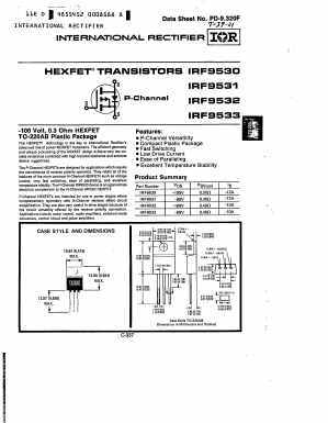 IRF9531 Datasheet PDF International Rectifier