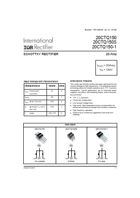20CTQ150-1TRLPBF Datasheet PDF International Rectifier
