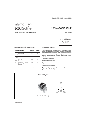 12CWQ03FNPBF Datasheet PDF International Rectifier