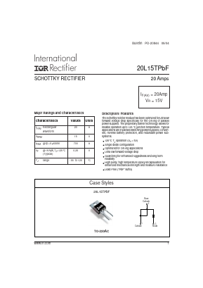 20L15TPBF Datasheet PDF International Rectifier