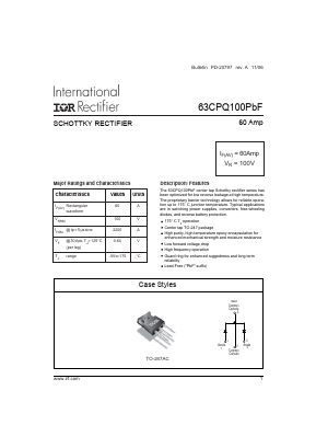 63CPQ100PbF Datasheet PDF International Rectifier