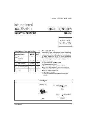 120NQ035 Datasheet PDF International Rectifier