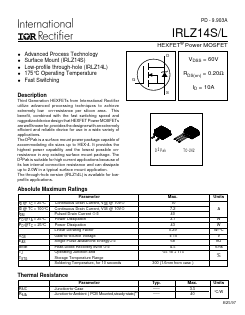 IRLZ14S Datasheet PDF International Rectifier
