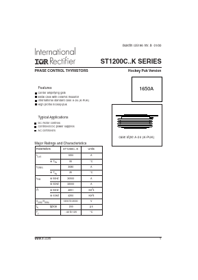 ST1200C12K1 Datasheet PDF International Rectifier