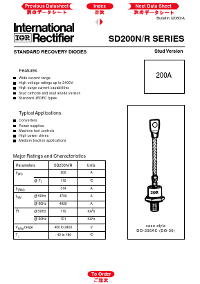 SD200N08MV Datasheet PDF International Rectifier