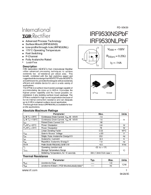 IRF9530NSTRLPBF Datasheet PDF International Rectifier