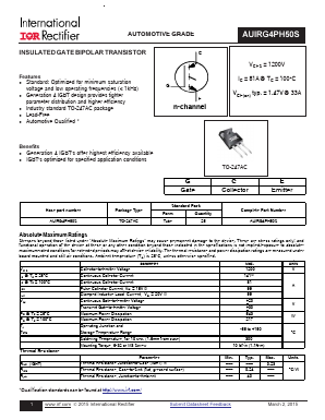 AUIRG4PH50S Datasheet PDF International Rectifier